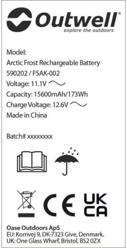 Outwell Oplaadbare Accu Voor Arctic Frost Koelboxen 7 Outwell Oplaadbare Accu Voor Arctic Frost Koelboxen -Kampeer Verkoop 1069 1900 accu 4