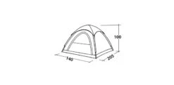 Easy Camp Comet 200 Koepeltent - 2 Personen -Kampeer Verkoop 120338 comet 200 drawing perspective2