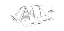 Easy Camp Galaxy 400 Gold Red Tunneltent - 4 Personen -Kampeer Verkoop 120355 galaxy 400 gold red drawing perspective2
