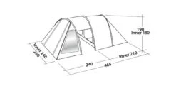 Easy Camp Galaxy 400 Rustic Green Tunneltent - 4 Personen -Kampeer Verkoop 120391 galaxy 400 rustic green drawing perspective2