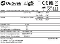 Outwell Ecocool Elektrische Koelbox - 35 Liter - Donkergrijs -Kampeer Verkoop 1389 1900 ecocool grijs 6