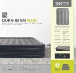 Intex Deluxe Pillow Rest Raised Luchtbed - Queensize - Ingebouwde Elektrische Pomp -Kampeer Verkoop 1812 1900 64136nd pkg 2023 300