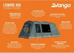 Vango Lismore 450 Tunneltent - 4 Persoons - Groen -Kampeer Verkoop 1900 1783 lismore 450 package 3