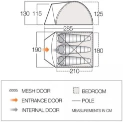Vango Tay 300 Koepeltent - 3 Persoons - Groen -Kampeer Verkoop 1900 1783 tay 300 2