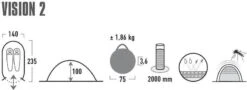 High Peak Vision 2 Pop-up Tent - 2 Persoons - Groen 15 High Peak Vision 2 Pop-up Tent - 2 Persoons - Groen -Kampeer Verkoop 440 1200 4001690101080.pt01