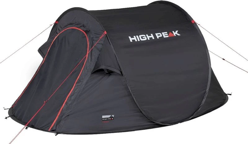 High Peak Vision 2 Pop-up Tent - 2 Persoons - Zwart 1 High Peak Vision 2 Pop-up Tent - 2 Persoons - Zwart