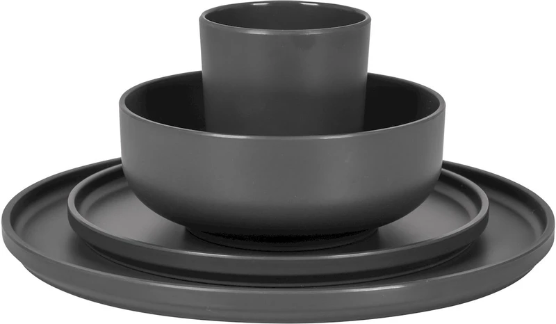 Bo-Camp Patom Melamine Serviesset - 16-delig - Antraciet 5 Bo-Camp Patom Melamine Serviesset - 16-delig - Antraciet - Afbeelding 5