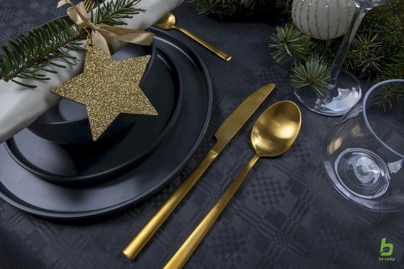 Bo-Camp Patom Melamine Serviesset - 16-delig - Antraciet 2 Bo-Camp Patom Melamine Serviesset - 16-delig - Antraciet - Afbeelding 2