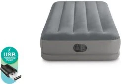 Intex Prestige Mid-Rise Luchtbed - Eenpersoons - Ingebouwde Elektrische Pomp -Kampeer Verkoop 833 1200 intex twin prestige mid rise luchtbed 1 persoons 1