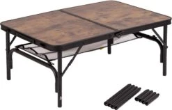 Bo-Camp Industrial Decatur 90 X 60 Campingtafel - Zwart/houtlook -Kampeer Verkoop 900 1186 1404200 03