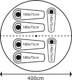 Bo-Camp Urban Outdoor Streeterville Bell Tent - 6 Persoons -Kampeer Verkoop 900 825 4472500 08