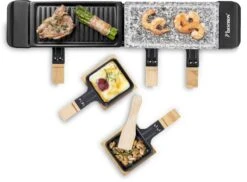 Bestron Raclette/Steengrill - 4 Personen -Kampeer Verkoop bestron raclettesteengrill 4 personen 5