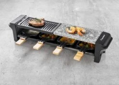 Bestron Raclette/Steengrill - 4 Personen -Kampeer Verkoop bestron raclettesteengrill 4 personen 7