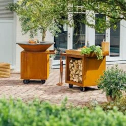 OFYR Mise En Place Table 65 PRO Corten - Teak Wood -Kampeer Verkoop ofyr mise en place table 65 pro corten teak wood 5