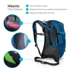 Osprey Hikelite Wandelrugzak - 18 Liter - Zwart -Kampeer Verkoop osprey hikelite 18