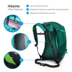 Osprey Hikelite Wandelrugzak - 32 Liter - Zwart -Kampeer Verkoop osprey hikelite 26 features