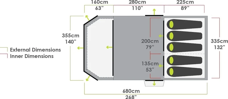 Zempire Aero TL Pro Opblaasbare Tent - 5 Persoons 18 Zempire Aero TL Pro Opblaasbare Tent - 5 Persoons - Afbeelding 18