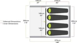 Zempire Evo TS Opblaasbare Tent - 4 Persoons -Kampeer Verkoop zempire evo ts opblaasbare tent 7